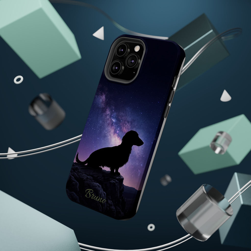 Personalized Dachshund Starry Night Phone Case — Wireless Charging Cover
