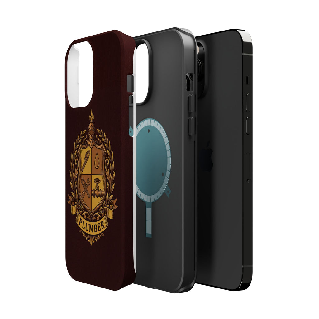 Plumber Crest Phone Case — Heraldic Shield Wireless Charging Cover