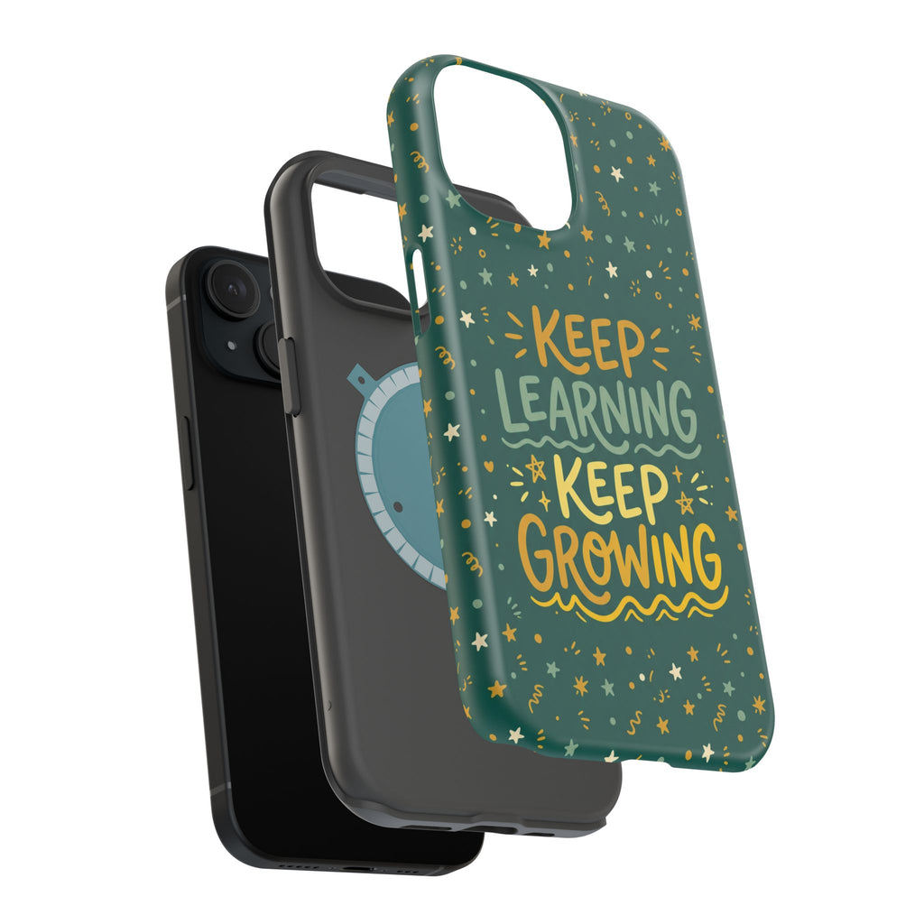 Keep Learning Keep Growing Teacher Phone Case — Wireless Charging Cover