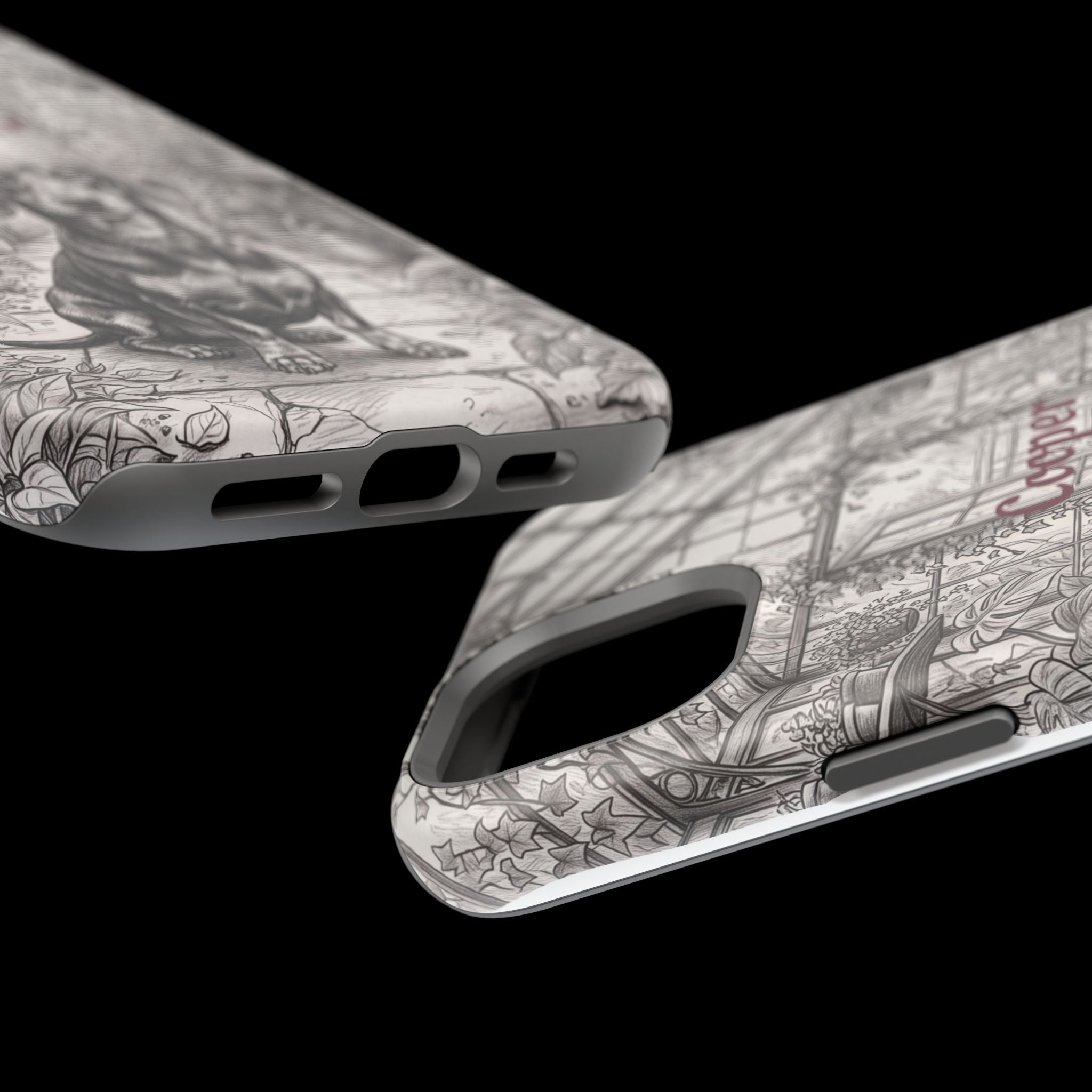 Personalized Dachshund Vintage Greenhouse Phone Case — Wireless Charging Cover