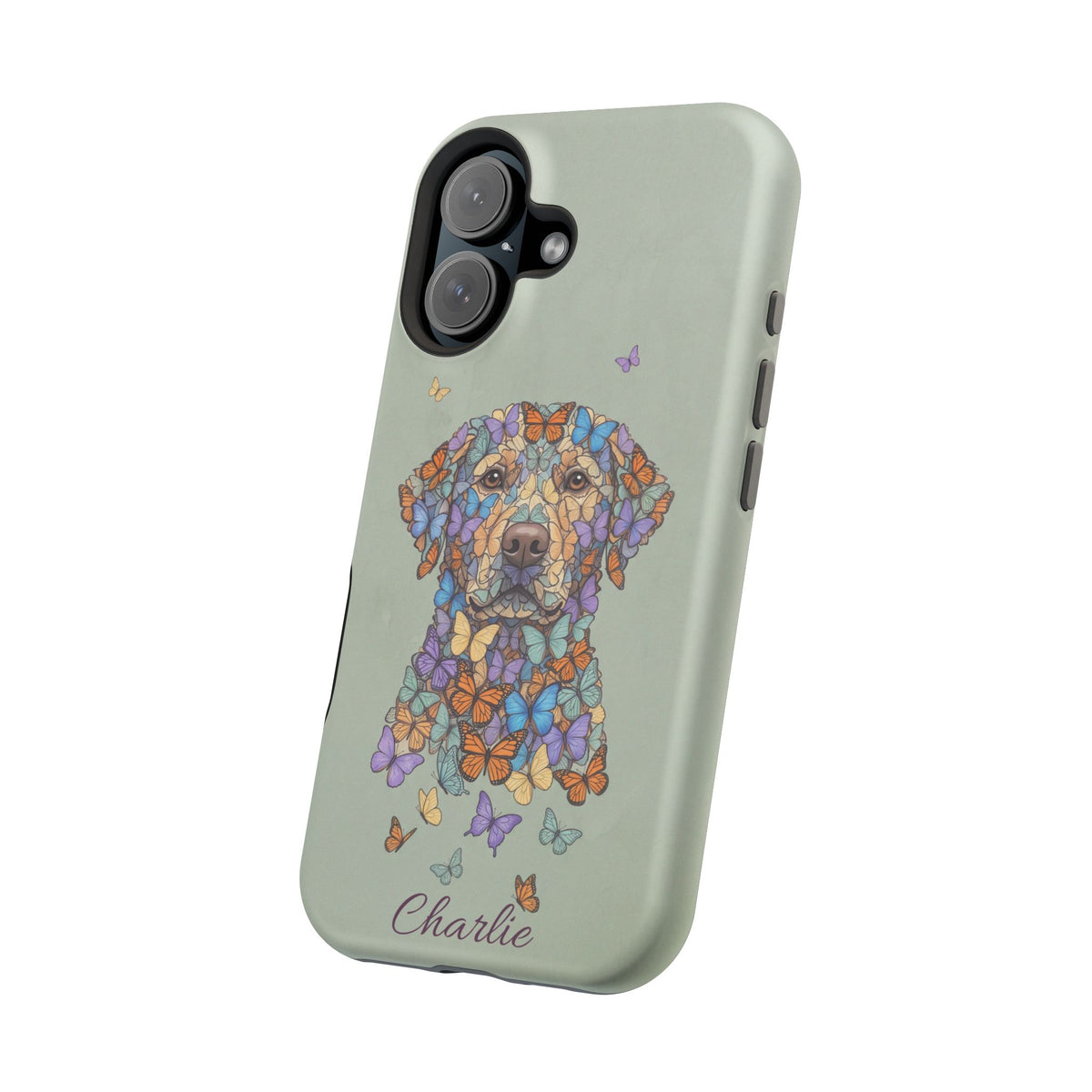 Personalized Butterfly Labrador Phone Case — Tough Magnetic Case with Wireless Charging