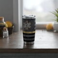 Paramedic/EMT 20oz Tumbler – Thin Gold Line Flag Design