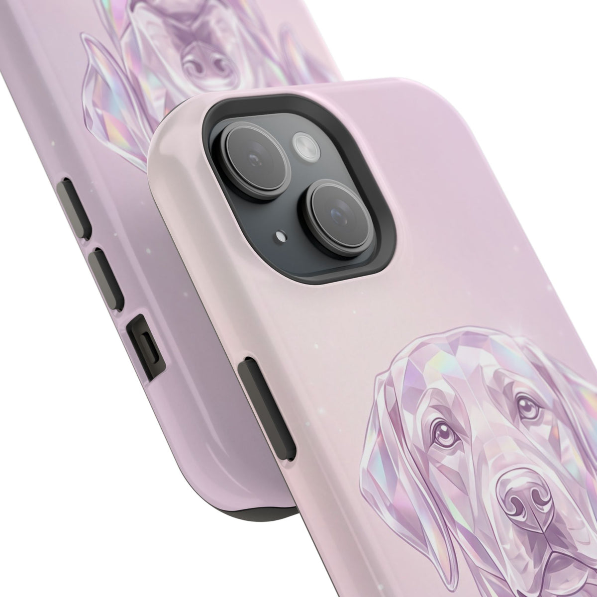 Personalized Crystal Prism Labrador Phone Case — Tough Magnetic Case with Wireless Charging