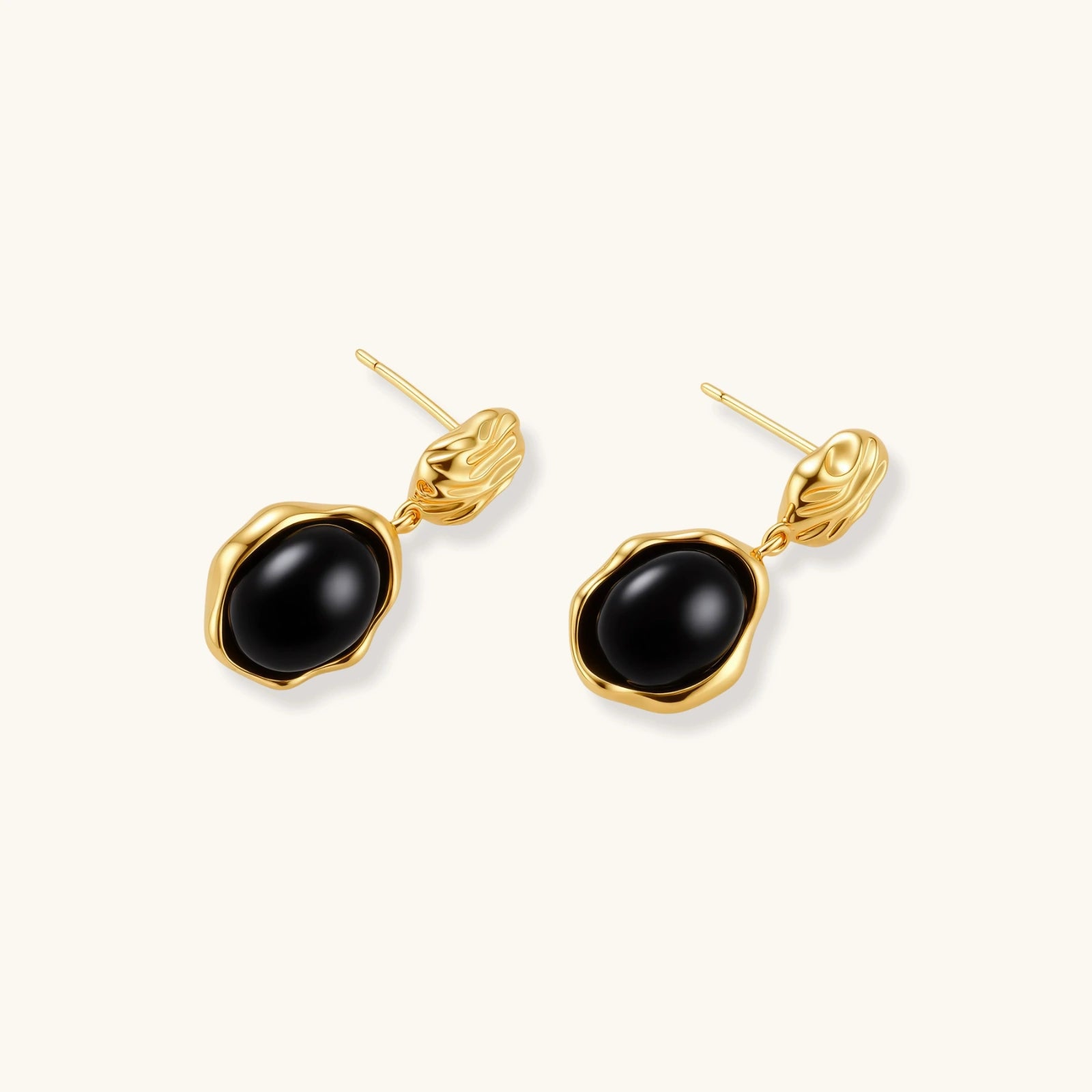 Ripple Drop Agate Earrings