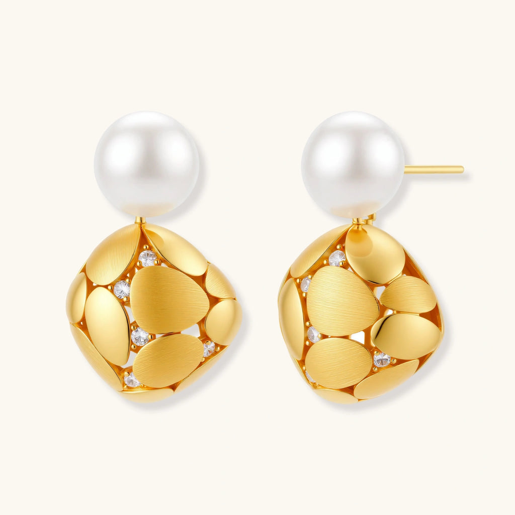 Petal Drop Pearl Earrings