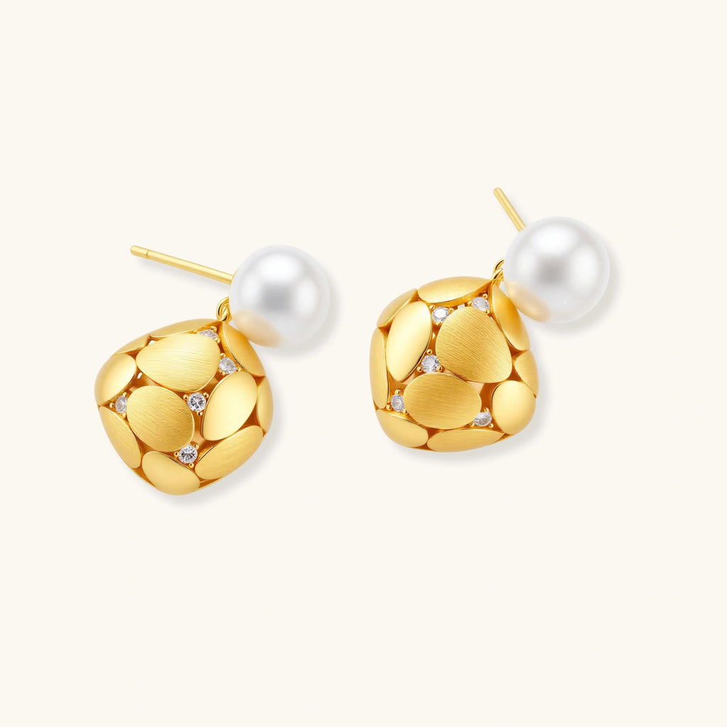 Petal Drop Pearl Earrings
