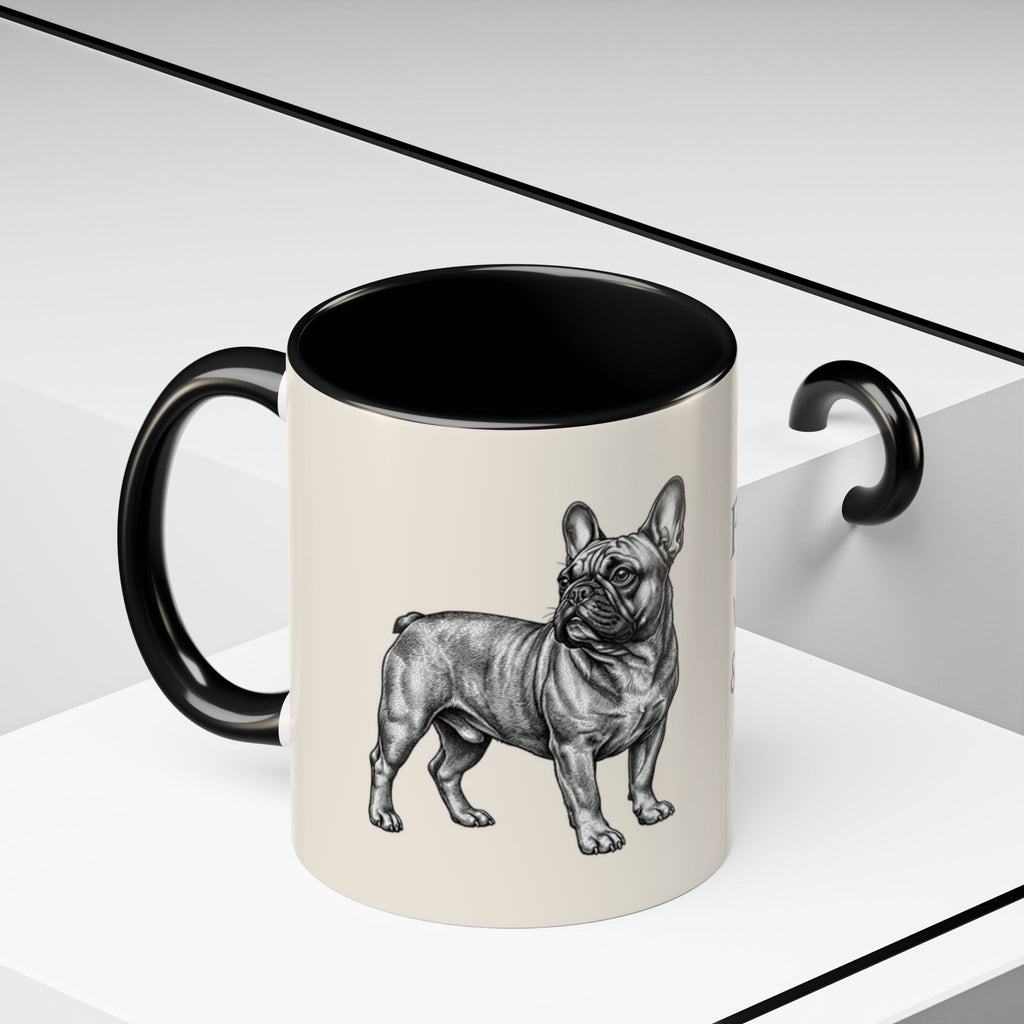 Personalized Frenchie Mug – Custom Name Coffee Mug – French Bulldog Lover Gift