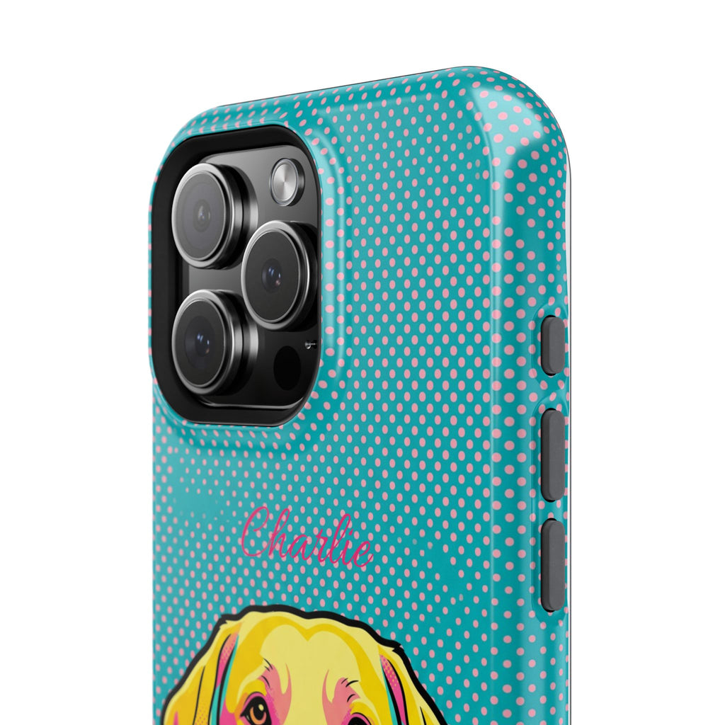 Personalized Pop Art Labrador Phone Case — Tough Magnetic Case with Wireless Charging