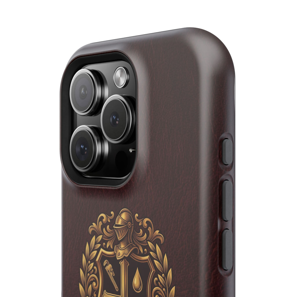 Plumber Crest Phone Case — Heraldic Shield Design Wireless Charging Cover