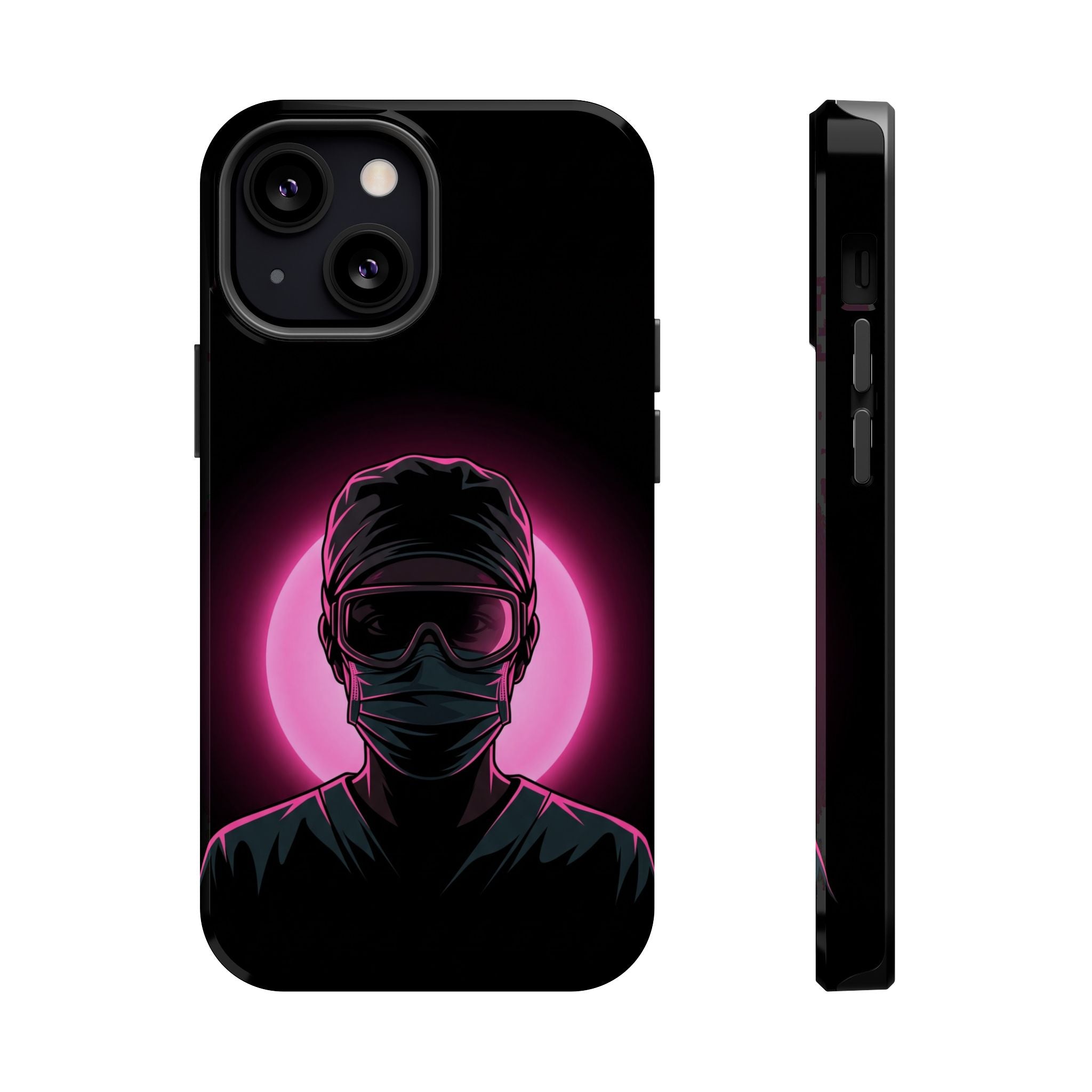 Nurse Portrait Phone Case — Navy Wireless Charging Cover