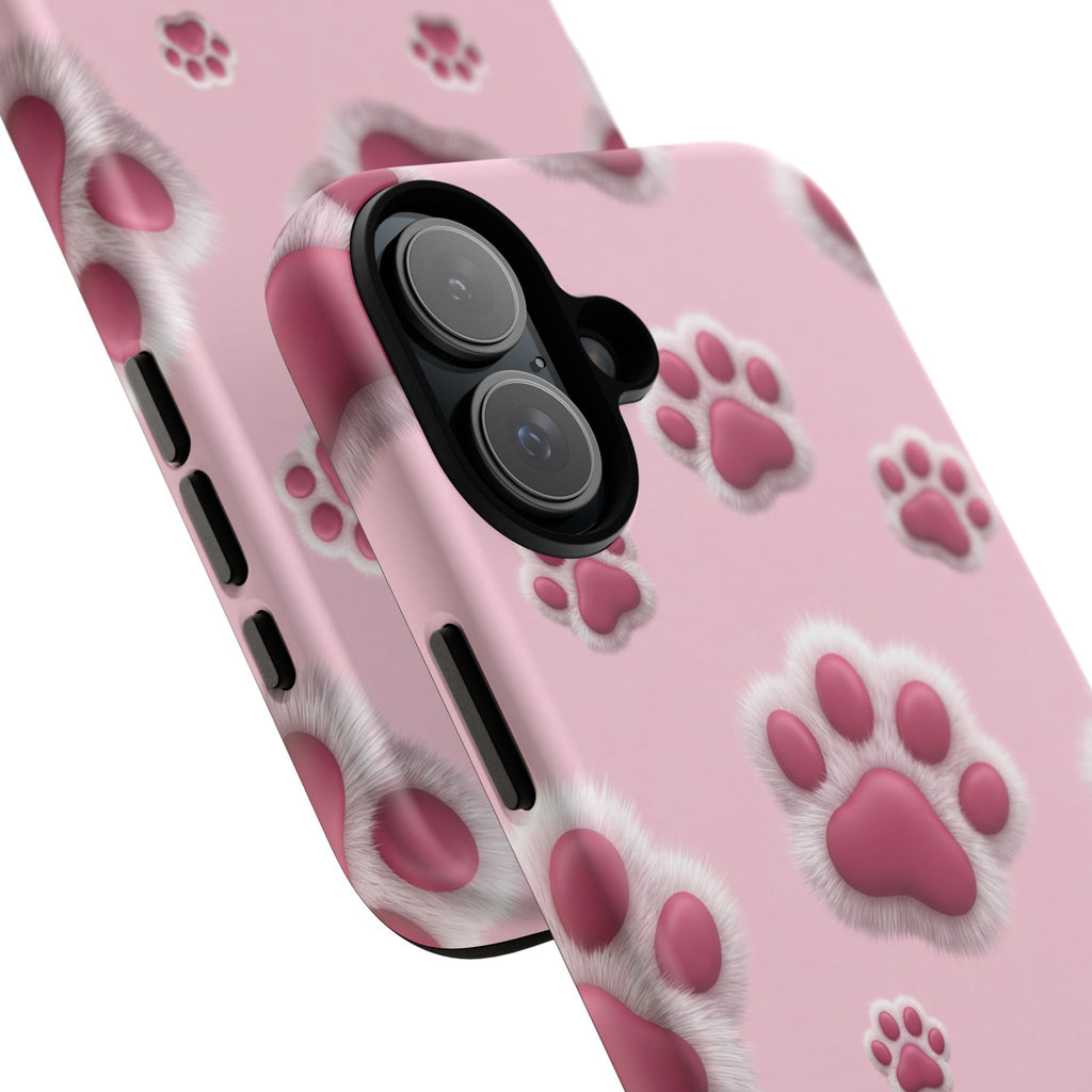 iphone & Samsung - Pink Paws Tough Phone Case — Cute Protective iPhone Cover