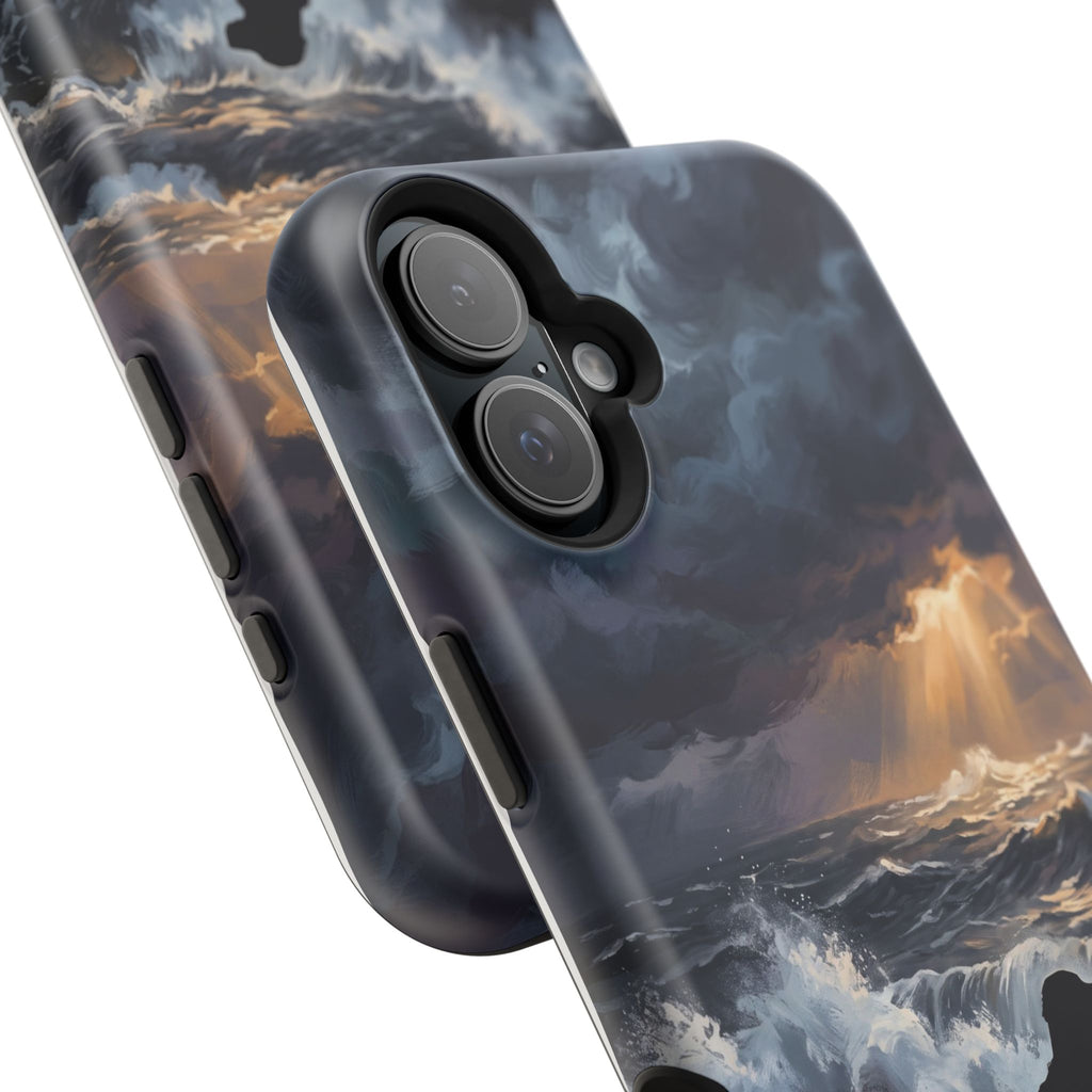 Personalized Golden Retriever Stormy Sea Phone Case — Wireless Charging Cover