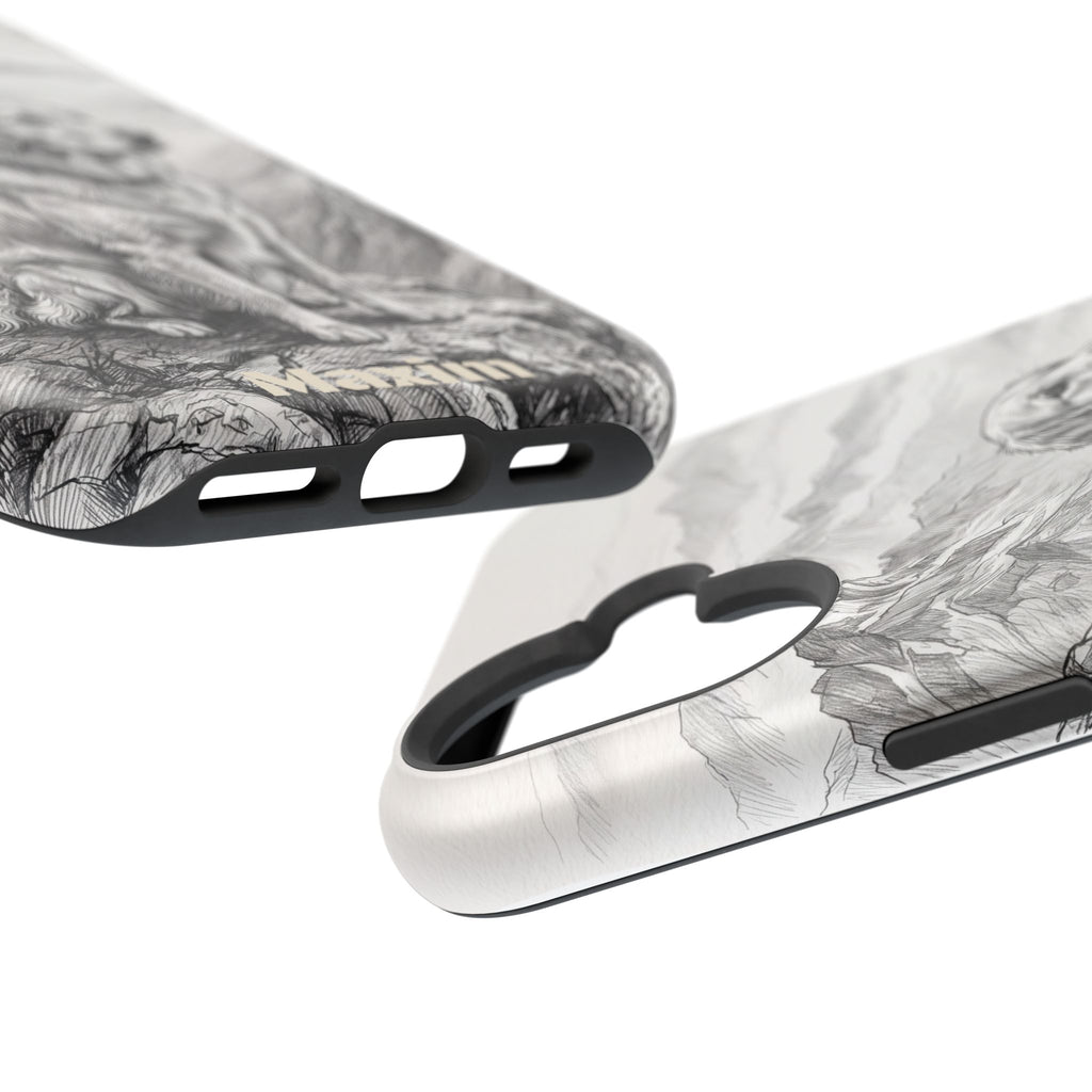 Personalized Golden Retriever Mountain Peak Phone Case — Wireless Charging Cover
