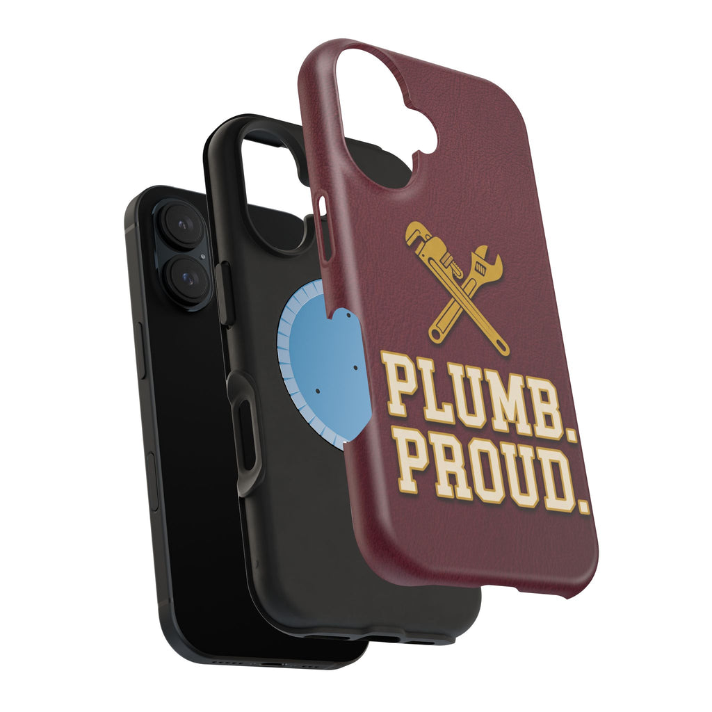 Plumb. Proud. Phone Case — Crossed Wrenches Wireless Charging Cover