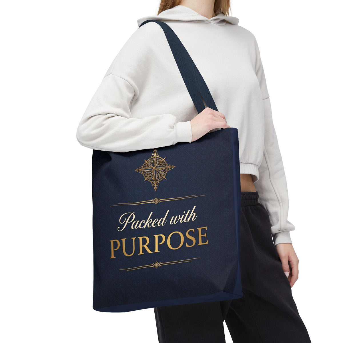 Packed with Purpose Tote | Inspirational Nurse Gift Tote Bag | Healthcare Worker Appreciation Gift | Premium Polyester Carry-All