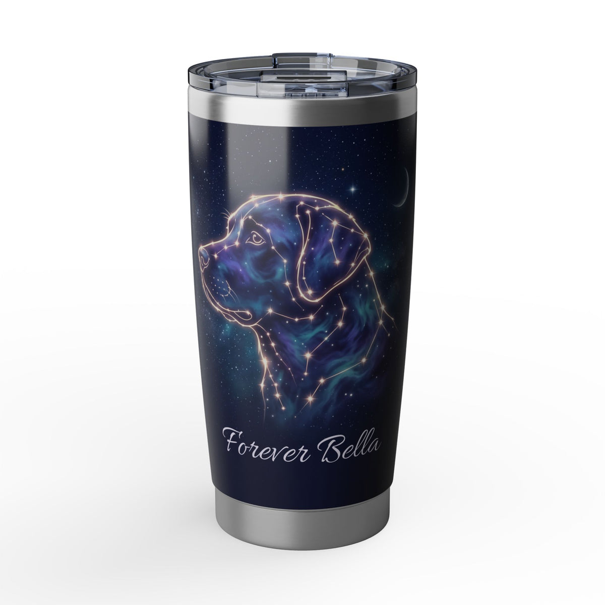 Labrador Personalized Tumbler | Constellation Galaxy Art — 20 oz Stainless Travel Mug