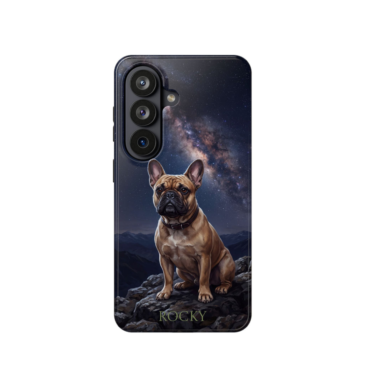 Personalized French Bulldog Starry Night Sky Phone Case — Wireless Charging Cover