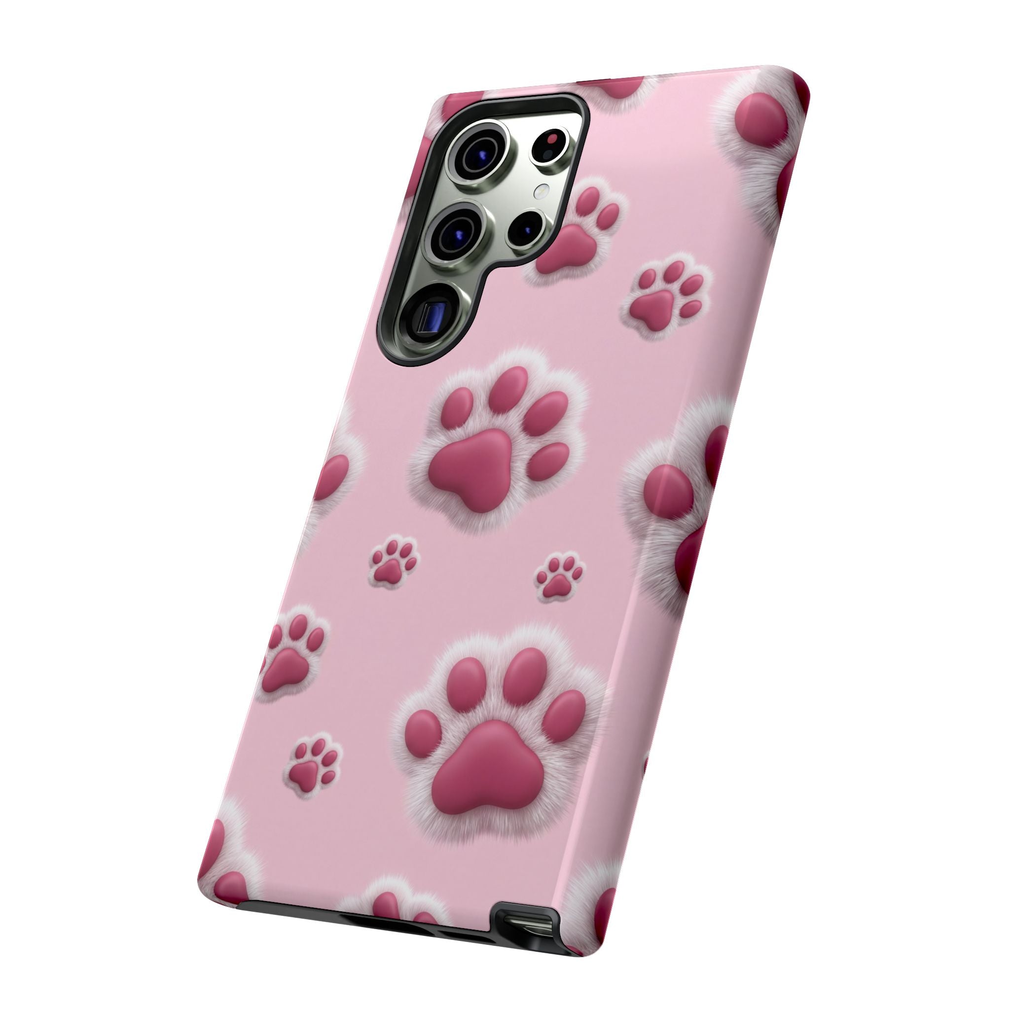 iphone & Samsung - Pink Paws Tough Phone Case — Cute Protective iPhone Cover