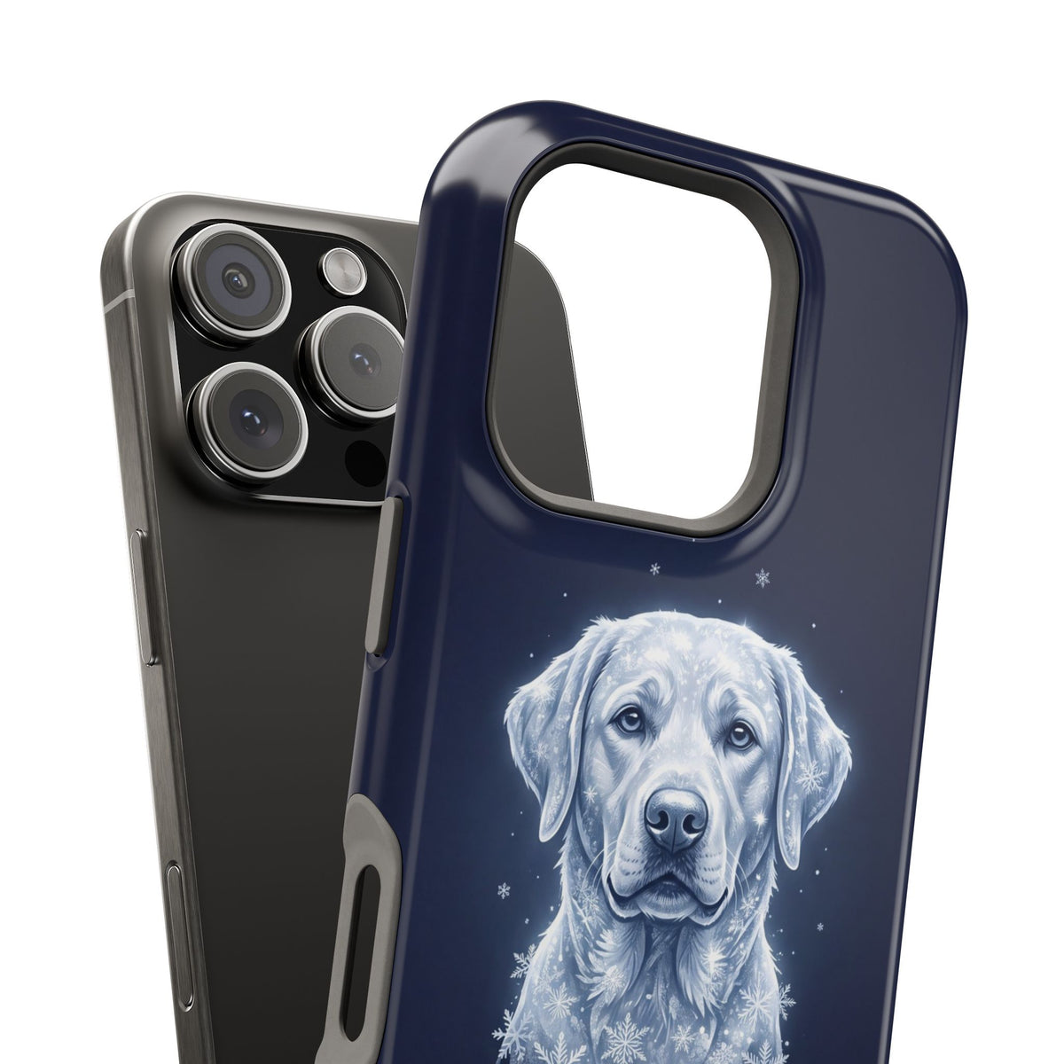 Personalized Winter Snowflake Labrador Phone Case — Tough Magnetic Case with Wireless Charging