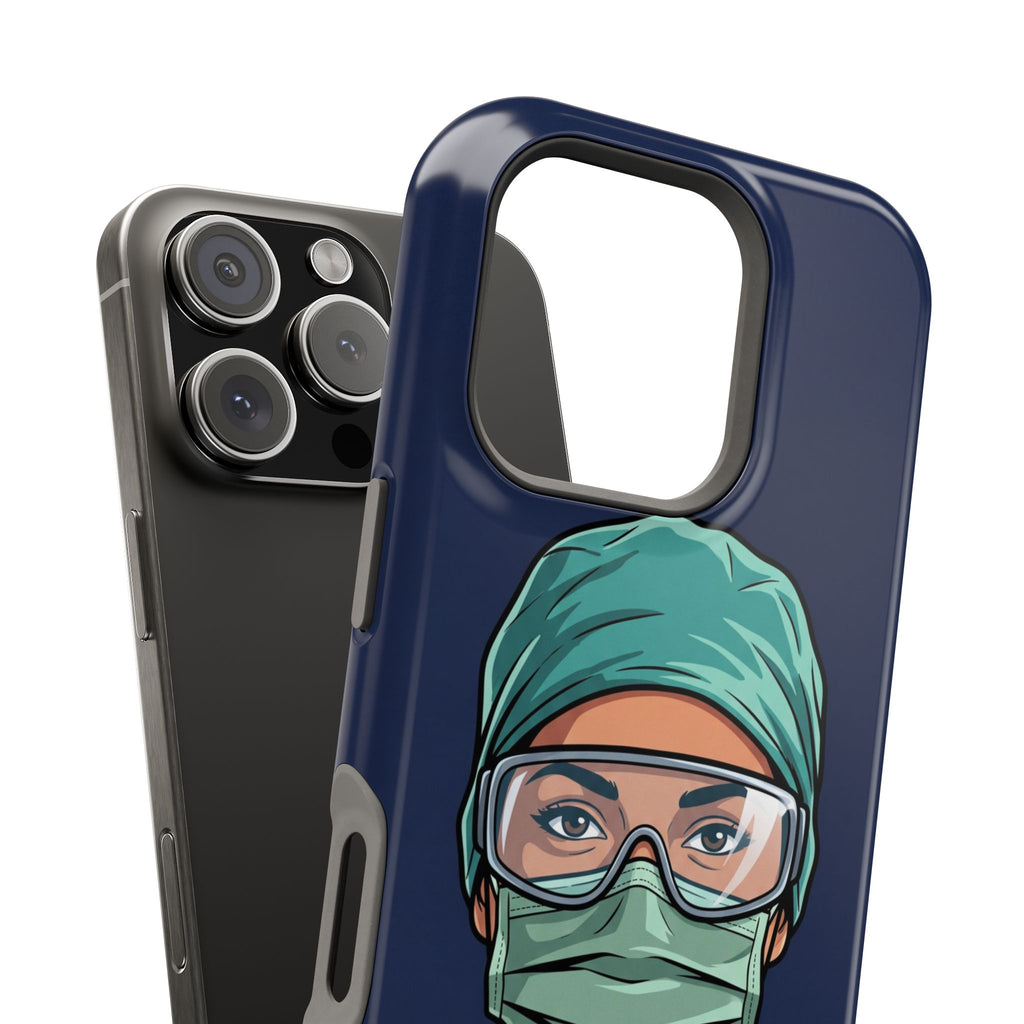 Bold Nurse Portrait Phone Case — Magnetic Wireless Charging Cover