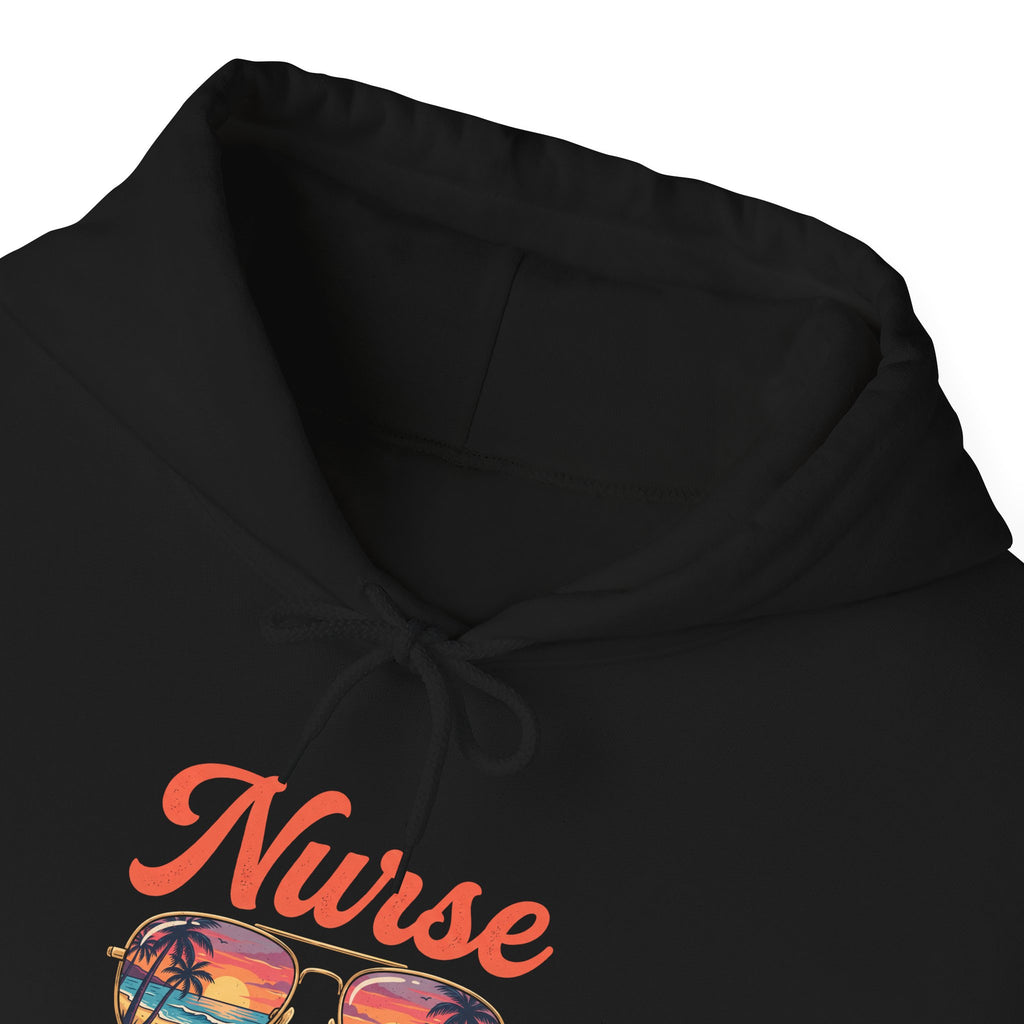 Nurse Off Duty Hoodie — Beach Vacation Nurse Graphic Pullover
