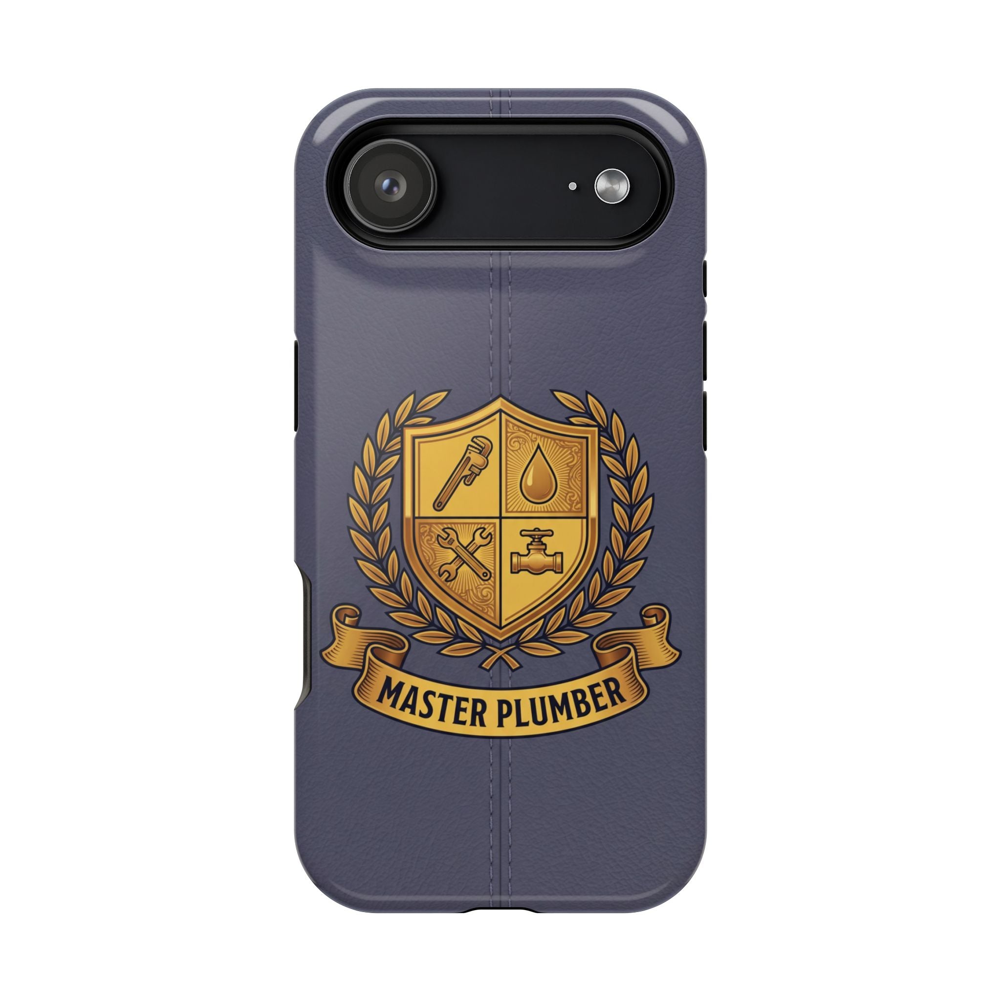 Master Plumber Crest Phone Case — Heraldic Shield Wireless Charging Cover