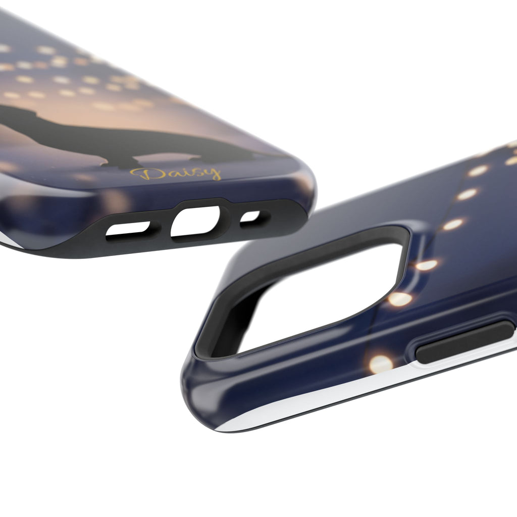 Personalized Dachshund Fairy Lights Phone Case — Wireless Charging Cover