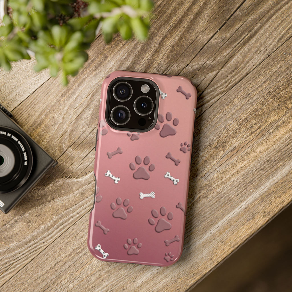 Paws & Bones Phone Case — Impact-Resistant Wireless Charging Cover