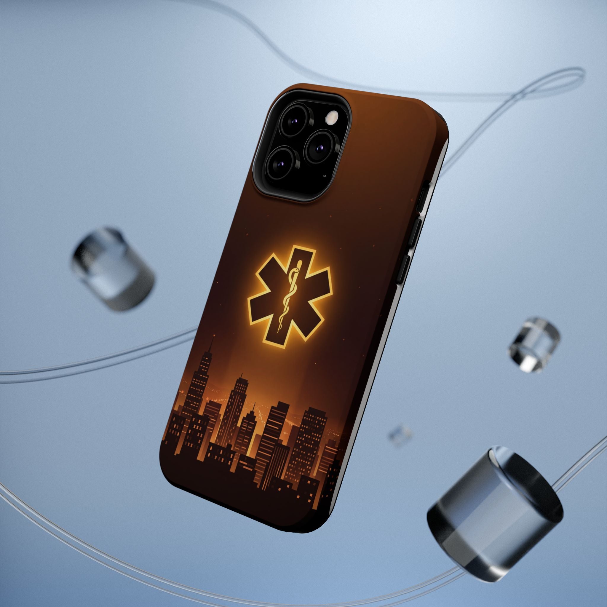 Paramedic/EMT Skyline Phone Case — Magnetic Wireless Charging Cover
