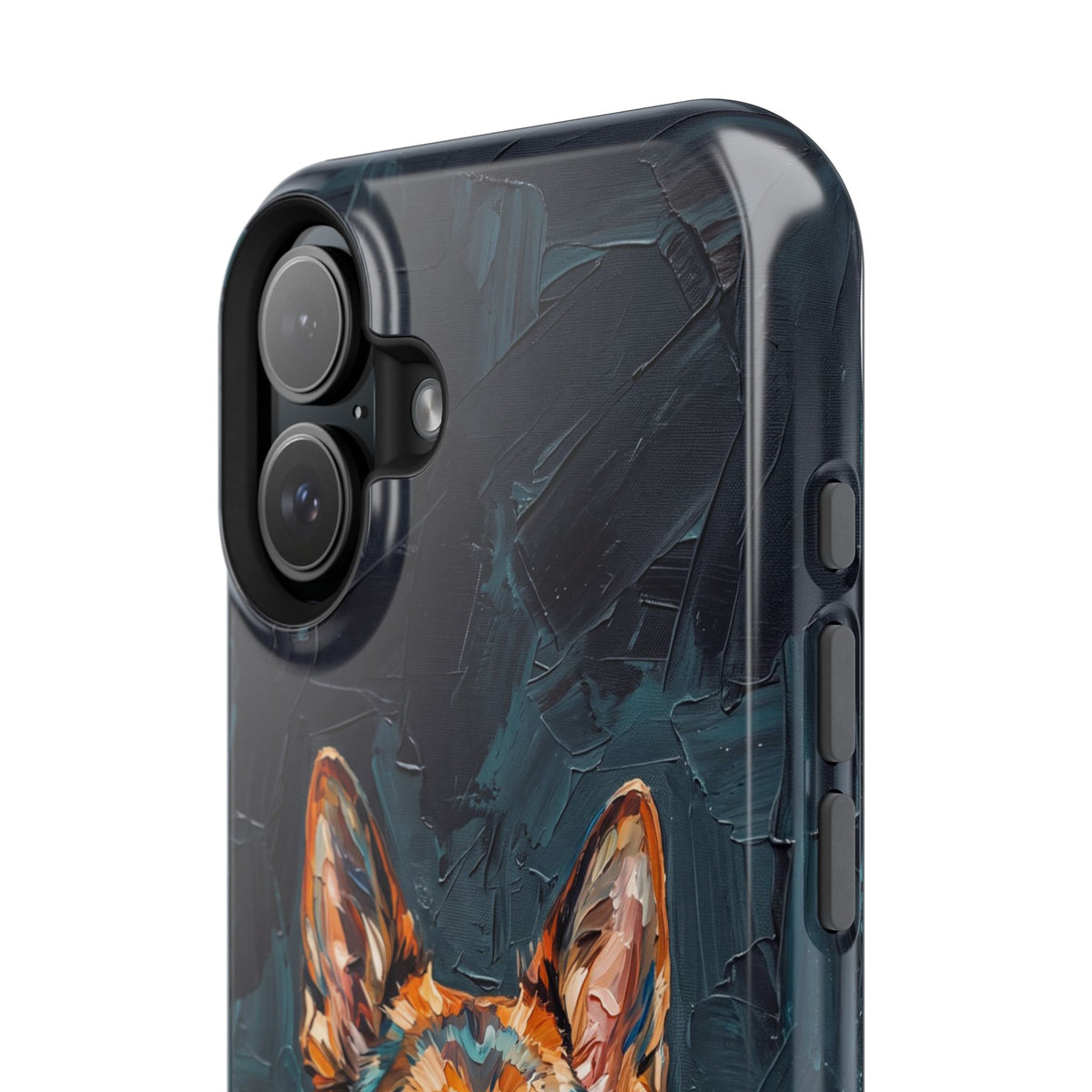 German Shepherd Phone Case | Palette Knife Painting Art — Tough Magnetic Case with Wireless Charging