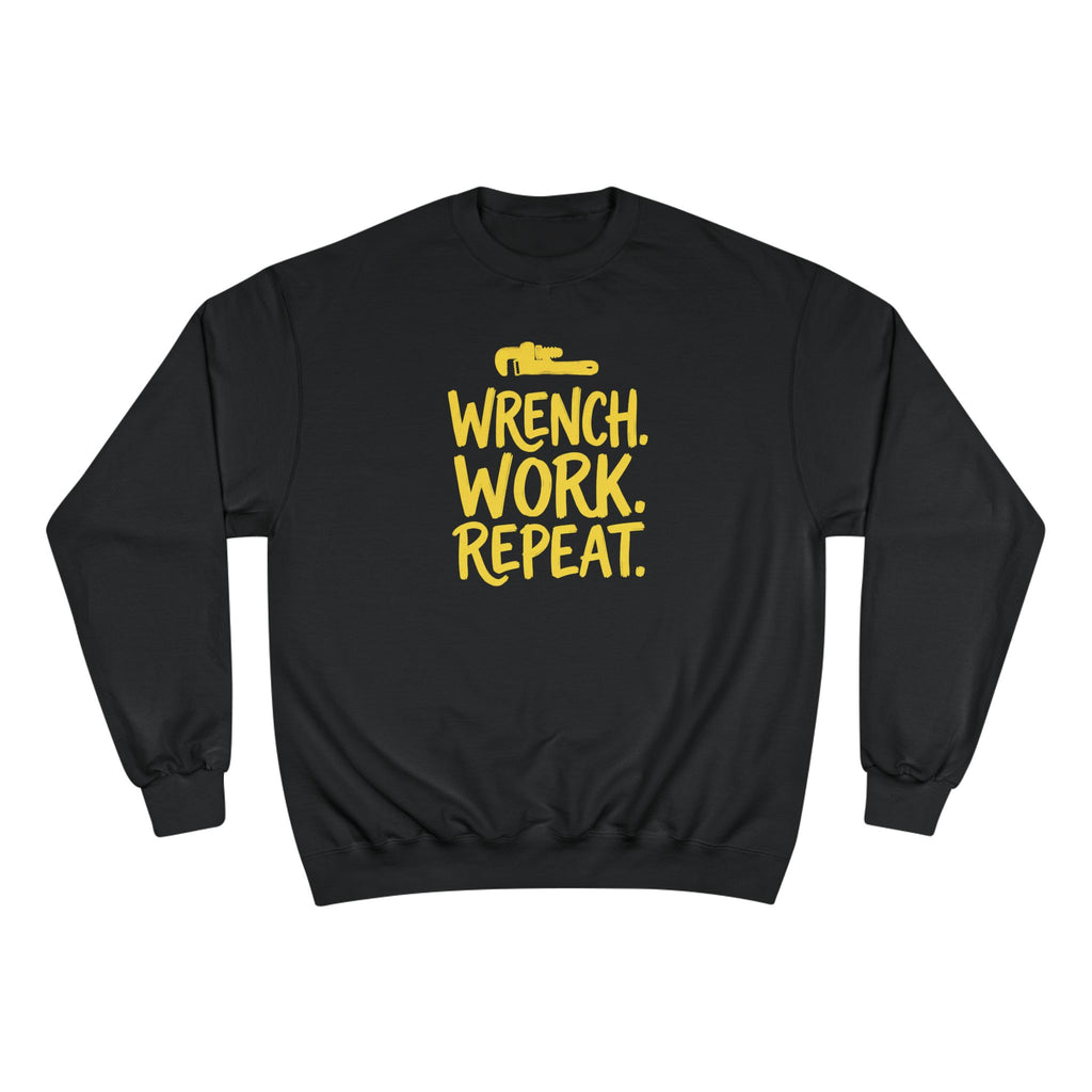 Wrench Work Repeat Plumber Sweatshirt | Funny Plumber Gift Crewneck
