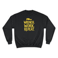 Wrench Work Repeat Plumber Sweatshirt | Funny Plumber Gift Crewneck