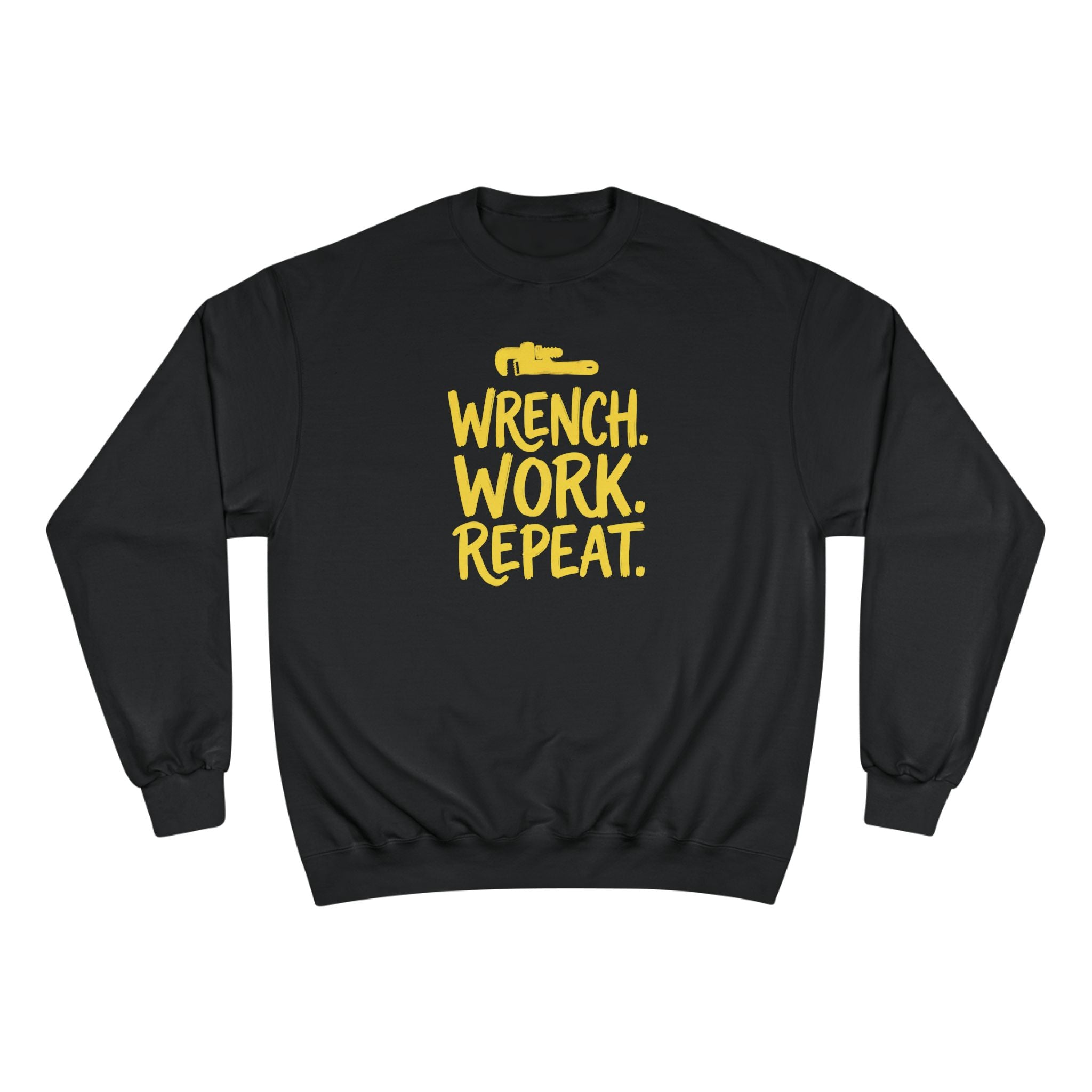 Wrench Work Repeat Plumber Sweatshirt | Funny Plumber Gift Crewneck
