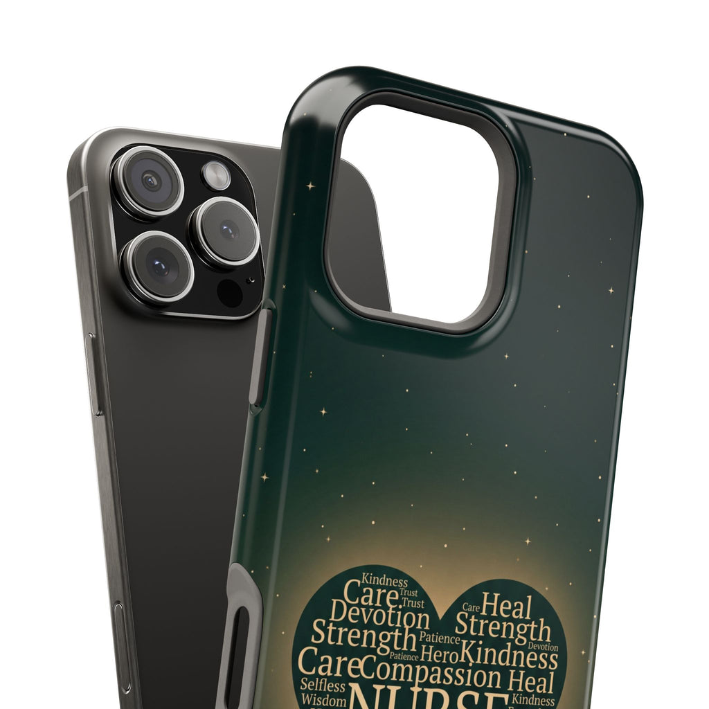 Nurse Heart Word and Art Phone Case — Impact-Resistant Wireless Charging Cover