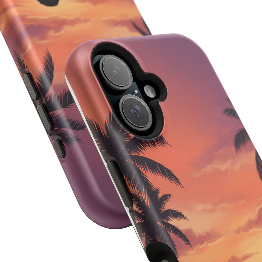 Personalized Dachshund Tropical Beach Sunset Phone Case — Wireless Charging Cover