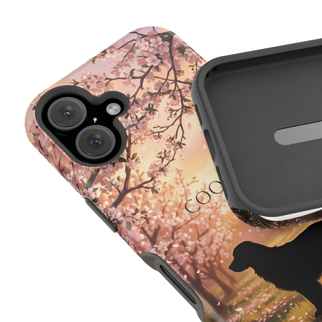 Personalized Golden Retriever Autumn Forest Phone Case — Wireless Charging Cover