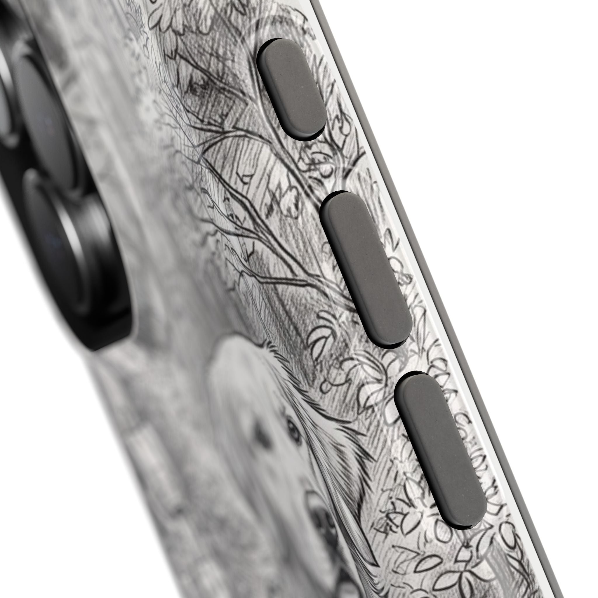 Personalized Golden Retriever Woodland Trail Phone Case — Wireless Charging Cover
