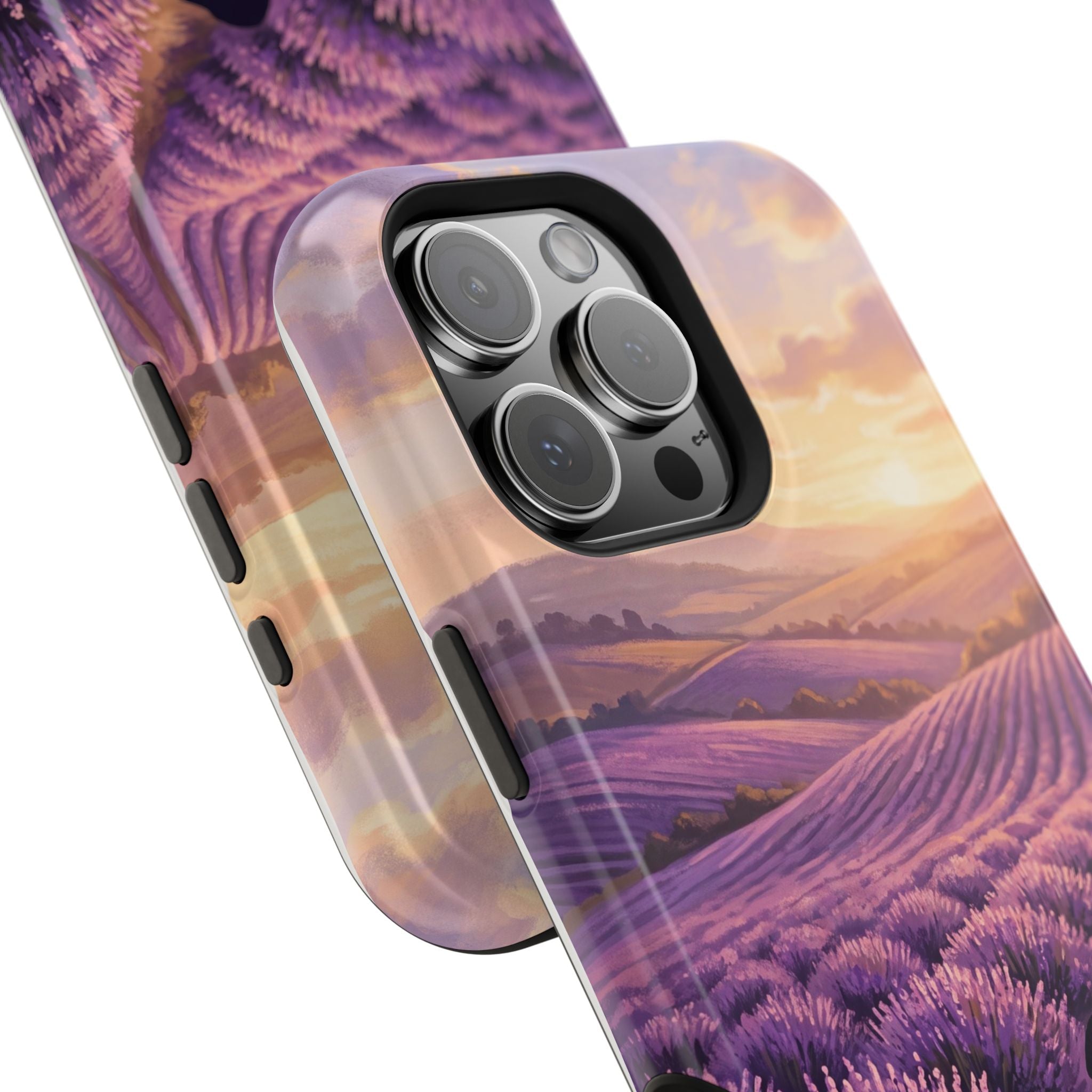 Personalized Dachshund Lavender Field Phone Case — Wireless Charging Cover