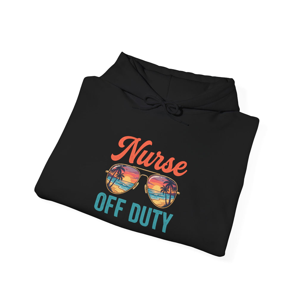 Nurse Off Duty Hoodie — Beach Vacation Nurse Graphic Pullover