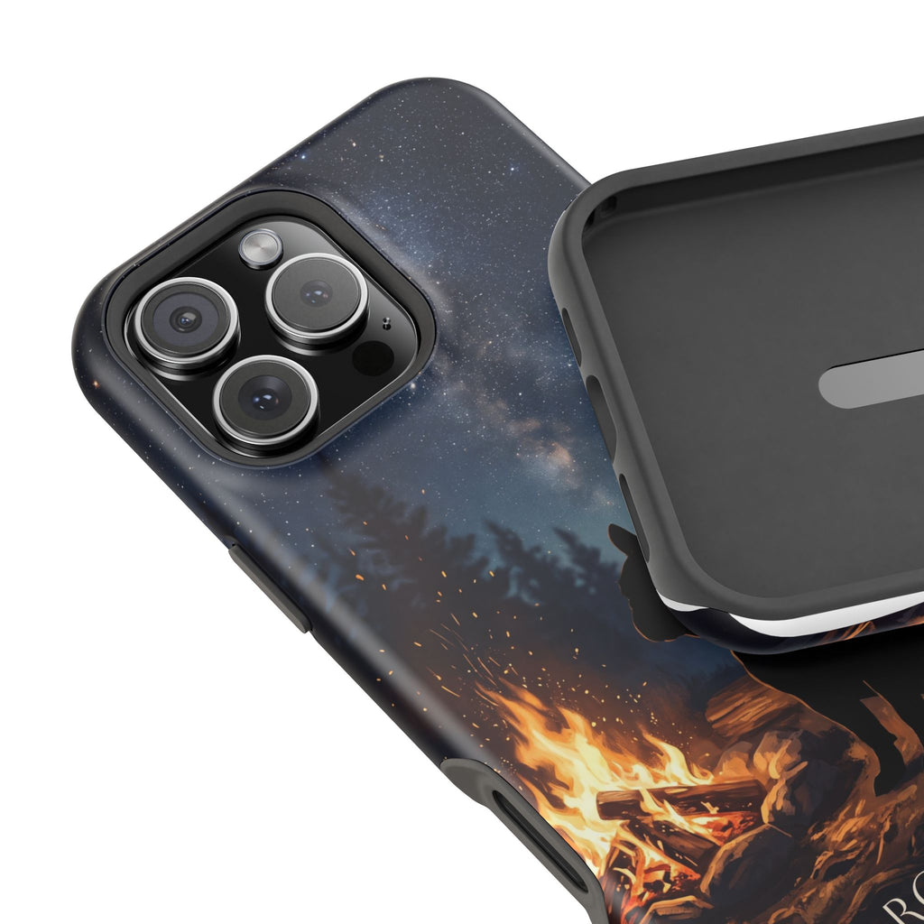 Personalized French Bulldog Campfire Phone Case — Wireless Charging Cover