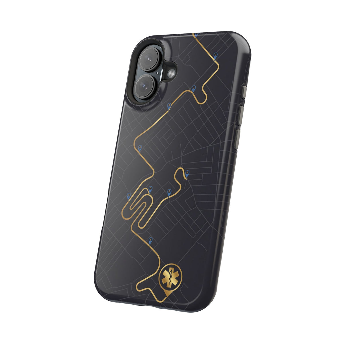 Paramedic/EMT Route Line Phone Case — Magnetic Wireless Charging Cover