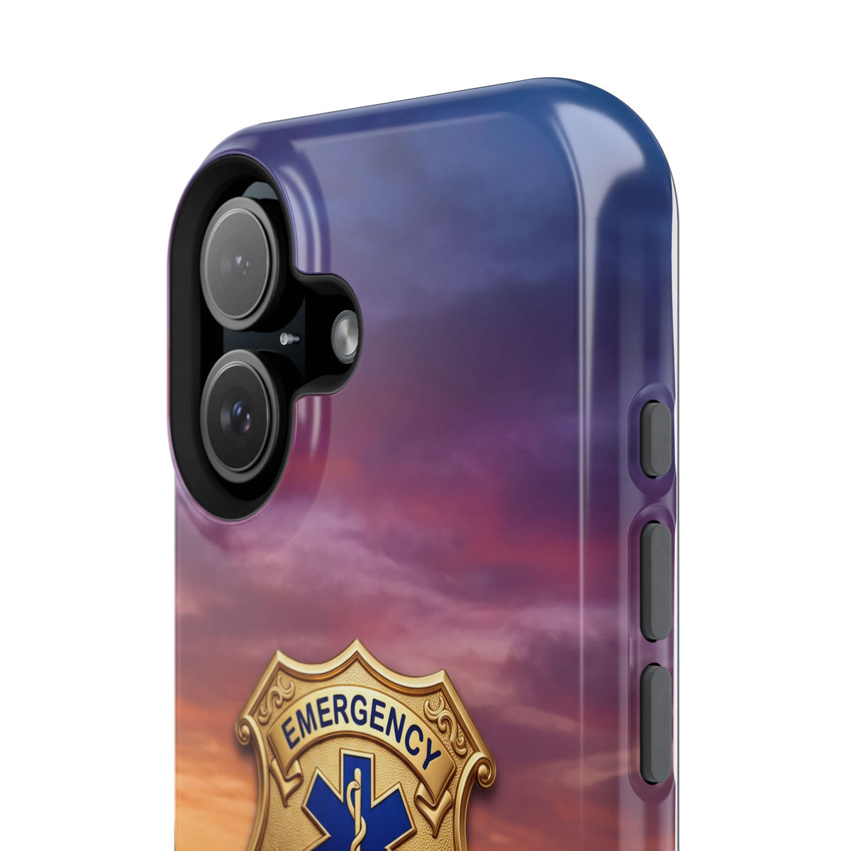 EMS Badge Sunset Skyline Phone Case — Magnetic Wireless Charging Cover
