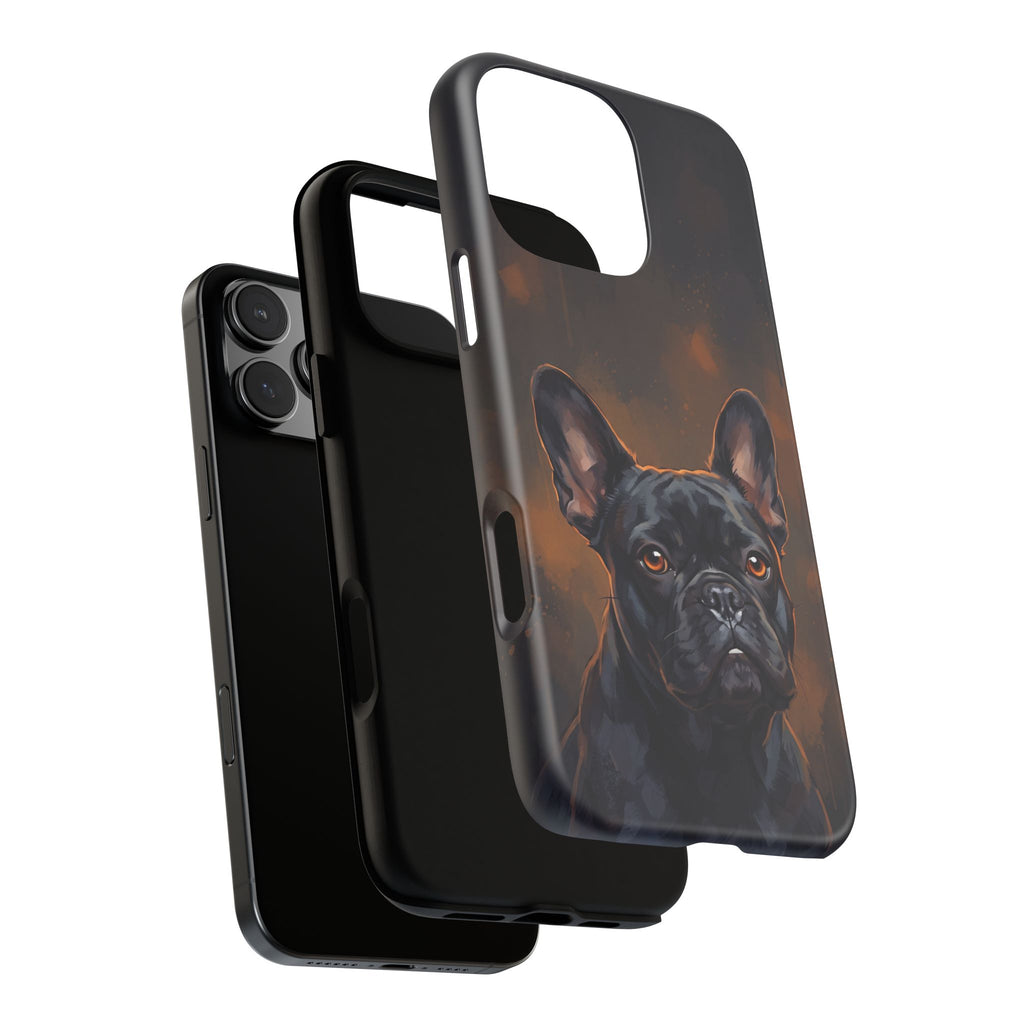 Moody French Bulldog Portrait Phone Case | Dramatic Studio Photography Style | iPhone & Samsung