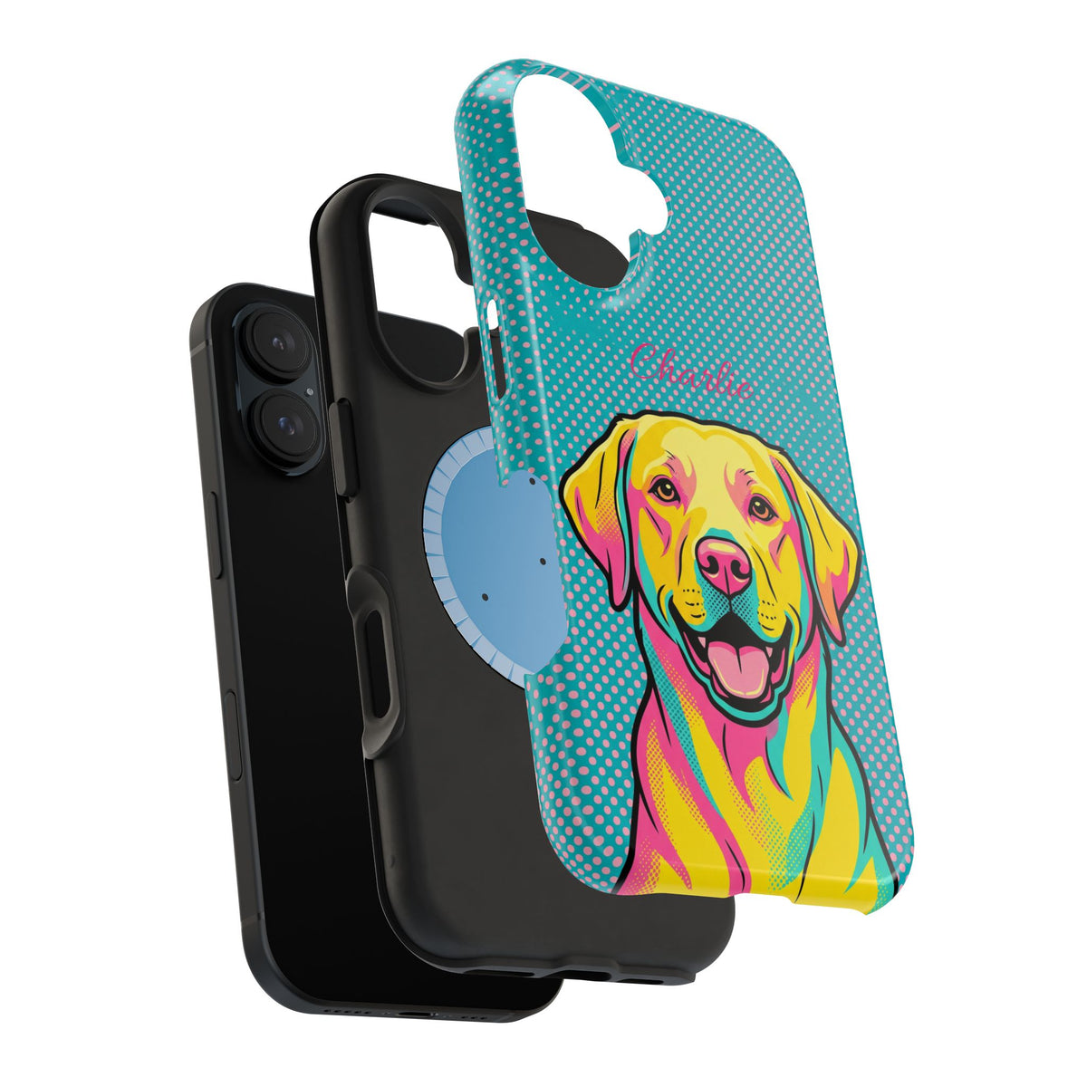 Personalized Pop Art Labrador Phone Case — Tough Magnetic Case with Wireless Charging
