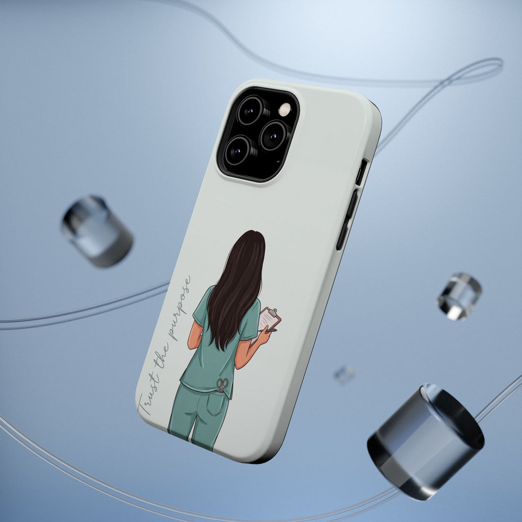 Nurse Illustration Phone Case — Impact-Resistant Wireless Charging Cover