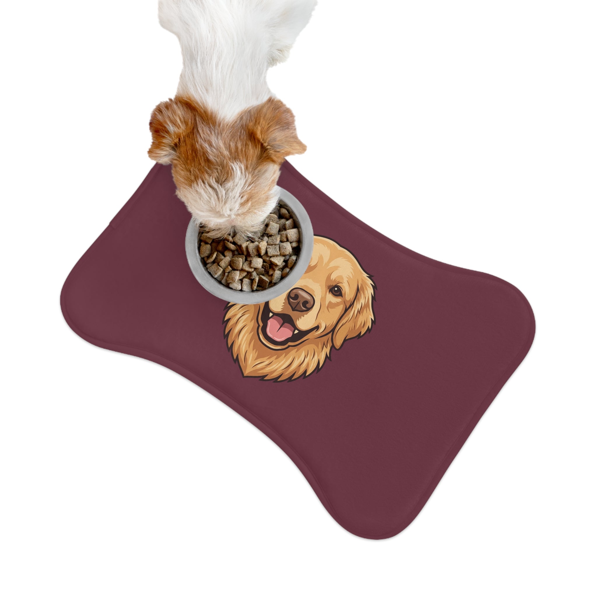 Golden Retriever Pet Feeding Mat | Cute Dog Bowl Placemat