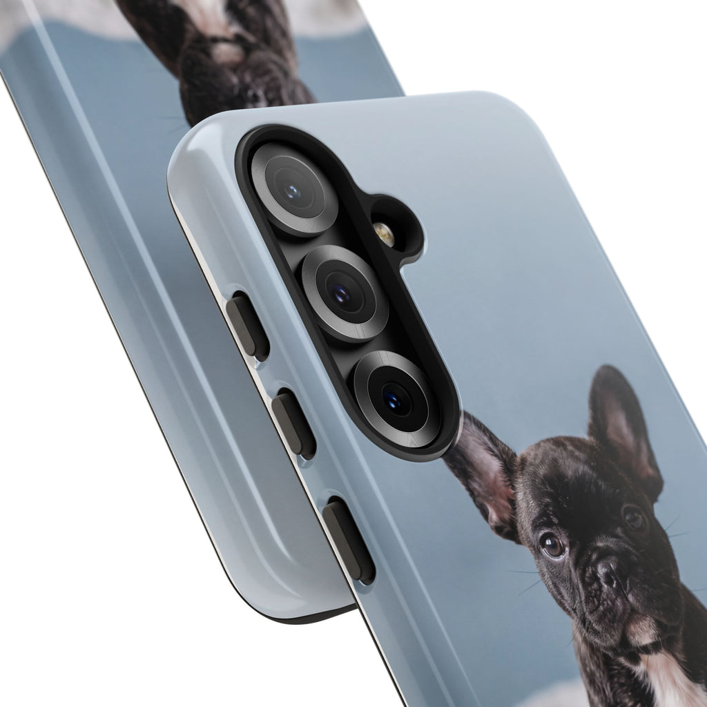 French Bulldog Puppy Phone Case | Adorable Brindle Frenchie Portrait | Samsung & iPhone