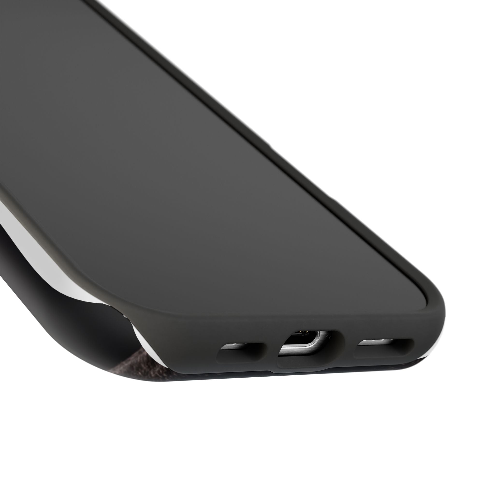 Black French Bulldog Phone Case — Impact-Resistant Wireless Charging Cover