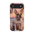Personalized French Bulldog Beach Portrait Phone Case — Wireless Charging Cover