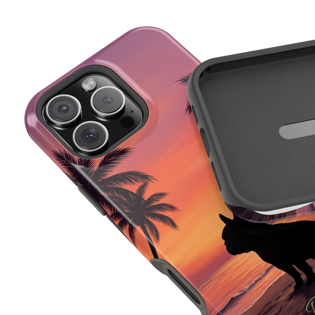 Personalized French Bulldog Tropical Beach Phone Case — Wireless Charging Cover